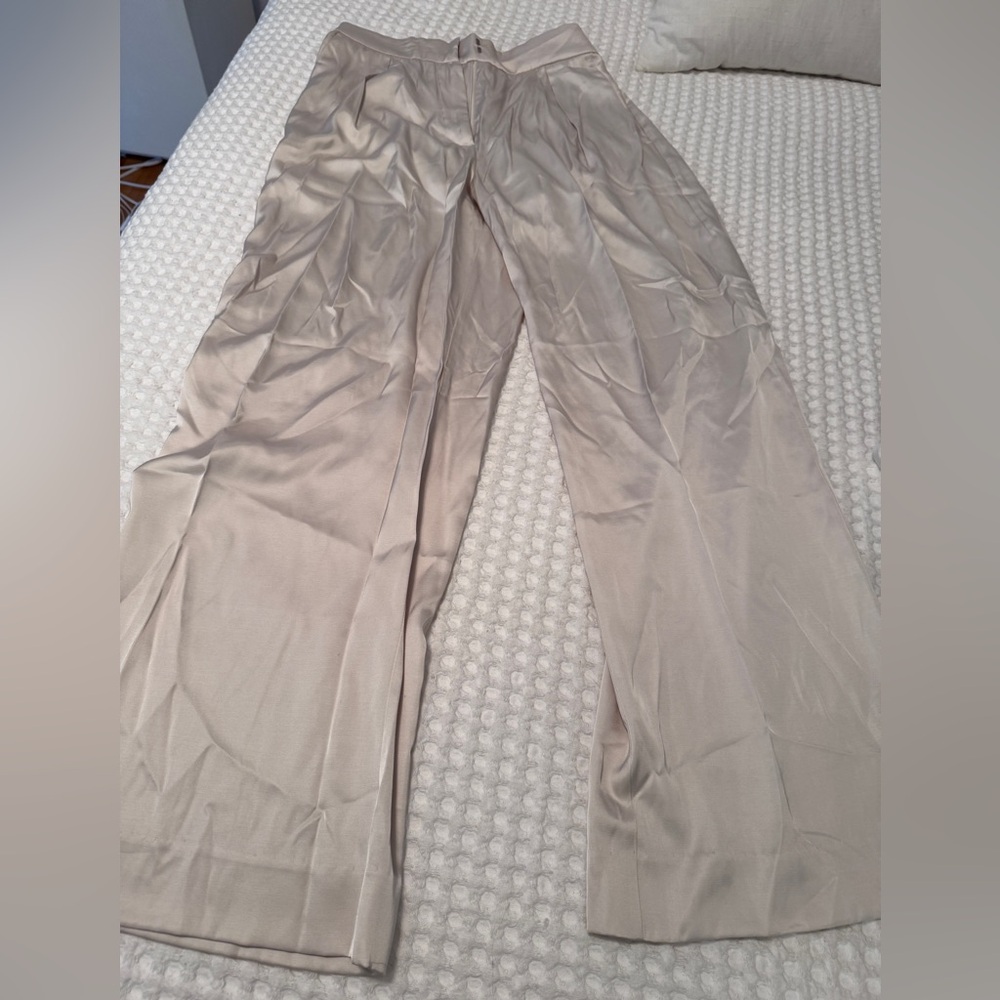 Abercrombie & Fitch ivory satin trousers - Picture 3 of 5
